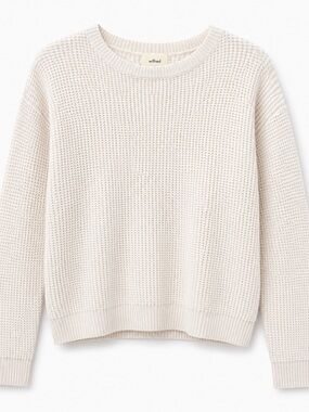 Wilfred Free 100% Merino Wool Sweater Cream | Waffle Knit Crewneck M